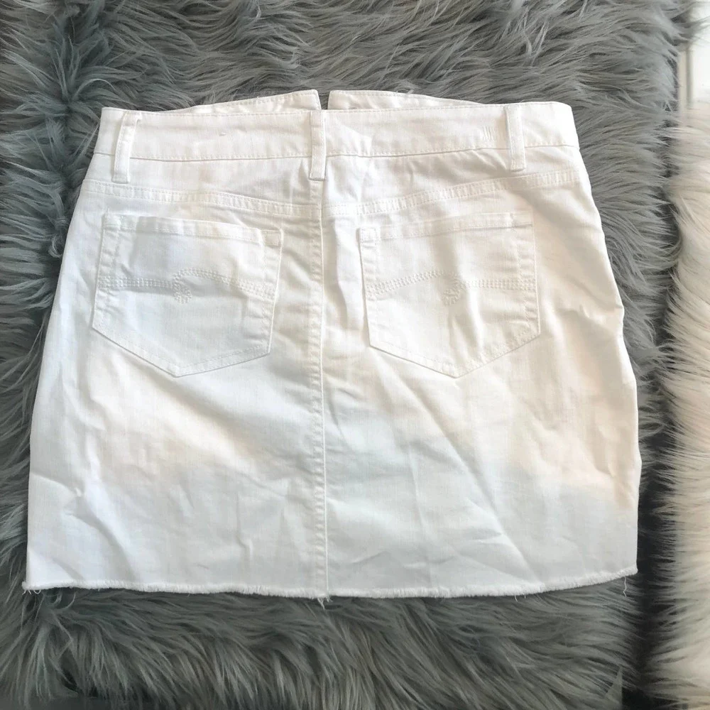 new nwt girl's justice white denim skirt size 20